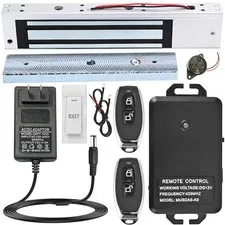Access Control System with Remote Control – 600lbs Magnetic Door Lock Kit, 12V