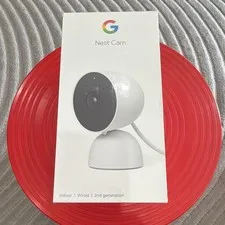 Google Nest Cam 2nd Gen Indoor Wired/Wi-Fi 1080p Color White GA01998-US