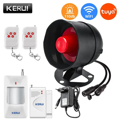 For Tuya Wifi Wireless Alarm System Smart Home Security 110dB Live Siren Horn