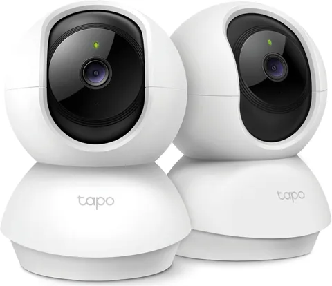 Tapo C210P2 2K Pan/Tilt Security Camera for Baby Monitor Wall Mount - 2 Pack