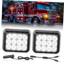 12LED Magnetic Wireless Trailer Lights 2PCS Rechargeable Portable 12LED White