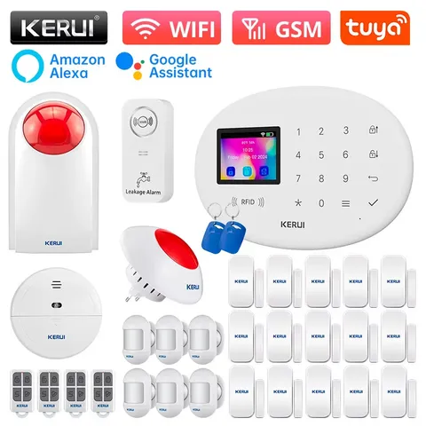 Anti-theft Alarms Tuya APP Remote Control Home Security Alarm System WiFi GSM Al