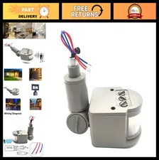 Waterproof PIR Motion Detector Sensor for LED Lights - AC110-220V, Dusk to Dawn