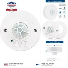 YCA1001 Ceiling Motion Sensor Light Switch, 360 Degree Occupancy Sensor PIR M...