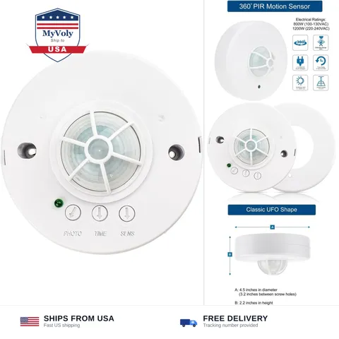 YCA1001 Ceiling Motion Sensor Light Switch, 360 Degree Occupancy Sensor PIR M...