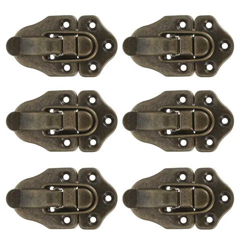 6pcs Hasp Clasp for Toolbox: Wood Box Toggle Latches Hasp Clasp - Metal Toolbox