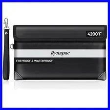 Fireproof Money Bag 4200°F - Waterproof 11''x6.2'' Pouch with 11 Storage Pockets