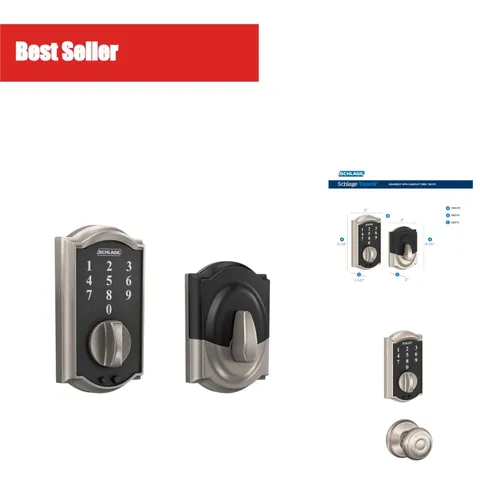 Schlage BE375 CAM 619 Touch Camelot Deadbolt Electronic Keyless Entry Lock