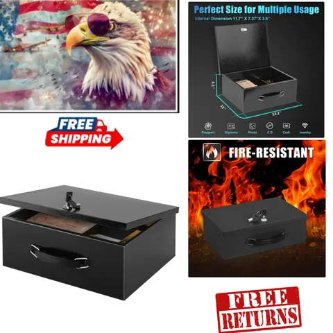 Xx Large Fire Resistant Safe with Key Lock - Durable & Reliable for Home Office