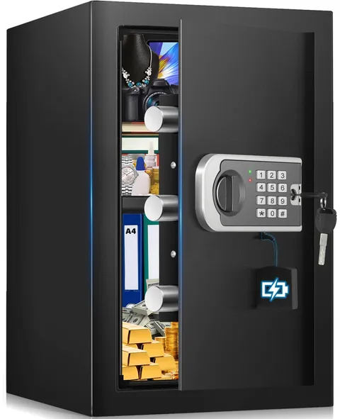 [16.54" Tall] Safe Box, 2.8 Cuft Home Safes With Fireproof Bag