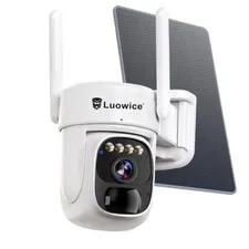 Solar Security Camera Wireless Outdoor, 3W Solar Panel, 360° Pan Tilt Solar
