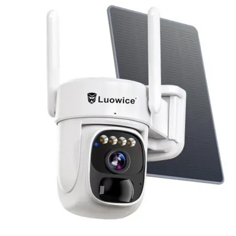 Solar Security Camera Wireless Outdoor, 3W Solar Panel, 360° Pan Tilt Solar
