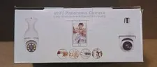 WiFi Panorama Camera Light Bulb Security Cam White 360 Degree Night Vision WiFi