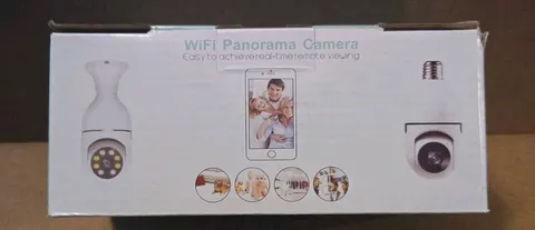 WiFi Panorama Camera Light Bulb Security Cam White 360 Degree Night Vision WiFi