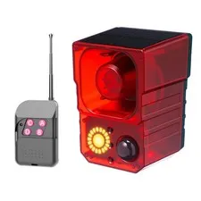 Solar Outdoor Motion Sensor Alarm - Noise maker129dB Alarm, Recording, Siren,...