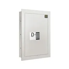 In-Wall Safe with Keypad and 2 Manual Override Keys - Protect Money, Jewelry,...