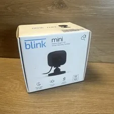 Blink Mini Compact Indoor Plug-In Smart Security Camera 1080p HD SEALED New