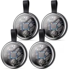 2026 New Air Tracker Tags-4 Pack Compatible with Apple Find My (iOS Only), Bl...