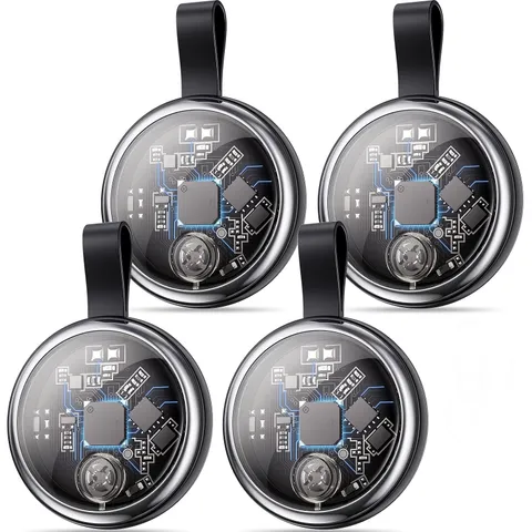 2026 New Air Tracker Tags-4 Pack Compatible with Apple Find My (iOS Only), Bl...