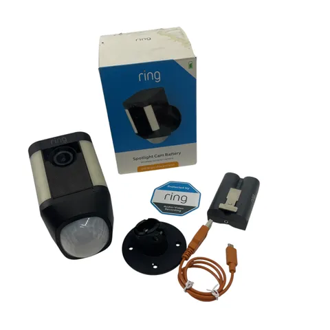 Ring 5AT3S8 Spotlight Outdoor Cam Battery Black #UMP0792 (AR)