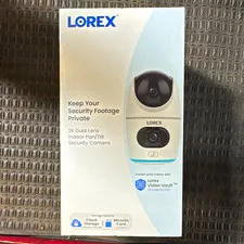 Lorex 2K Dual Lens Indoor Pan/Tilt Wi‑Fi Camera 32GB MicroSD W463AQD-E