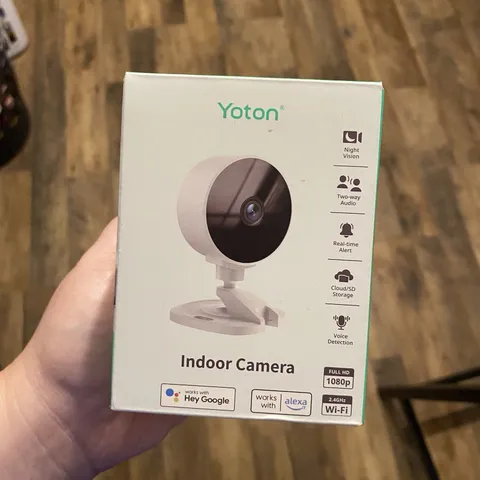 Yoton WS01 Indoor Wi‑Fi IP Camera 1080p Night Vision Motion, 2‑Way Audio