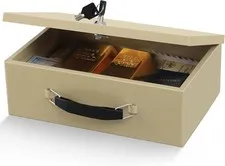 Fire Resistant Safe Fire Safe Box W/ Key Lock Home Office Security Storage