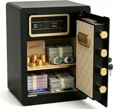 17.5" Tall Fireproof Safe Box with Hidden Lock and Keypad Security