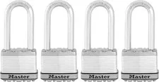Magnum Heavy Duty Outdoor Padlock with Key, 4 Pack Keyed-Alike 
