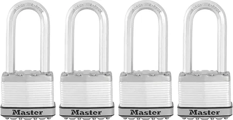 Magnum Heavy Duty Outdoor Padlock with Key, 4 Pack Keyed-Alike 