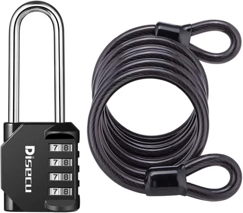 1 Pack  4 Digit Combination Lock, 2.6 Inch Long Shackle Outdoor Waterproof Padlo
