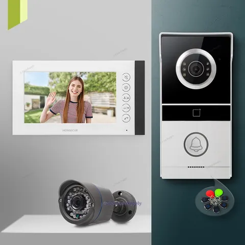 HOMSECUR 1080P 4 Wire HD Video Door Phone Intercom Doorbell With CCTV Camera