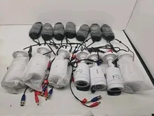 (7x) ZOSI ZG1062B 1080p Security Cameras And (7x) Cables- With Night Vision