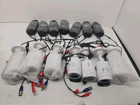 (7x) ZOSI ZG1062B 1080p Security Cameras And (7x) Cables- With Night Vision