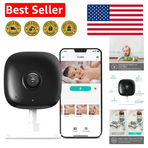 Kasa KC400: 2K Security Camera with Two-Way Audio & Motion Alerts for Indoor Use