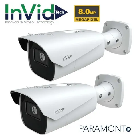 2 InVid 8 MP Motorized Auto-Focus Bullet Camera 2.8-12mm PAR-P8BIRA2812NH-AI