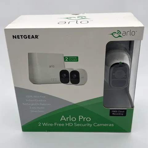 Arlo Pro Wireless Home Security Camera 2 Camera Kit White (VMS4230-100NAS) NEW