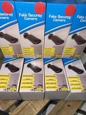 8- Dummy Security Camera New In Box Black Battery Operated Fake Decoy Cameras