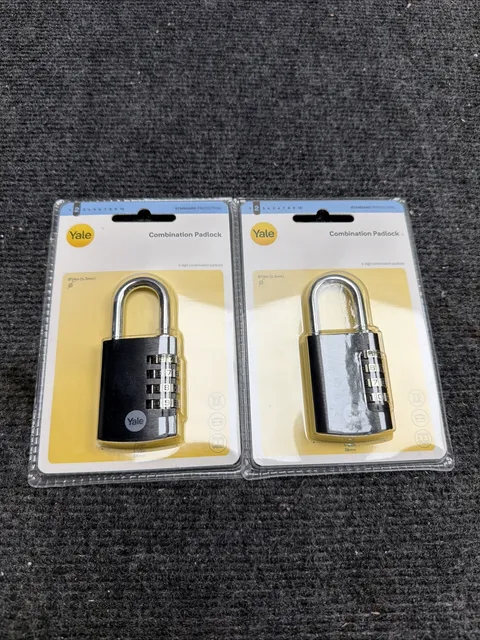 Lot of 2 Yale 4 Number Combination Lock, Locker, Gate, Outdoor
