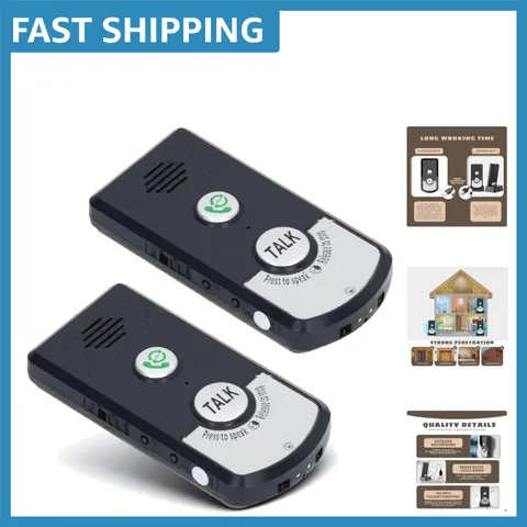 HD Wireless Intercom 1000ft Range, Rechargeable Battery for Home Communication