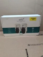 Arlo Essential Indoor Or Outdoor 360° Pan Tilt Security Camera 2K 2-Pack  A1