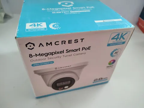 Amcrest 4K POE AI IP Security Camera  8MP Turret Color Night Vision  Warranty