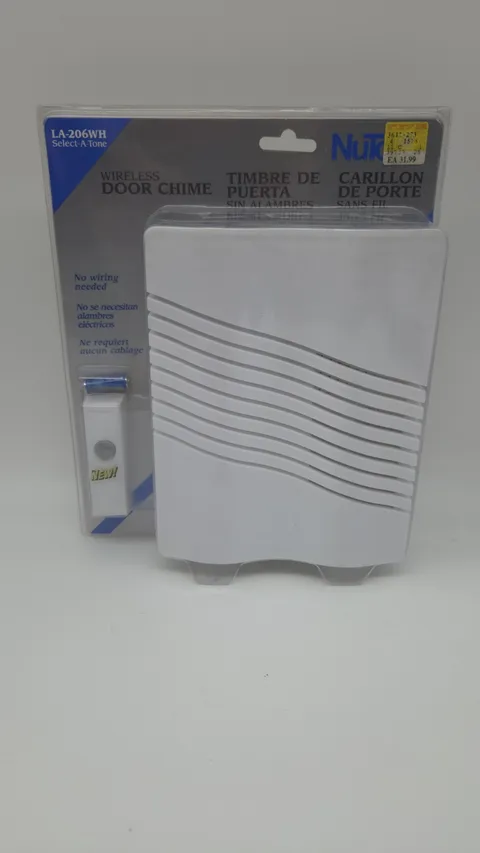 NuTone LA-206WH Wireless Door Chime 
