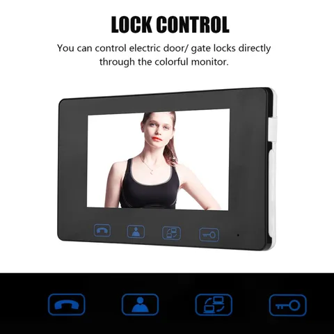 7in Wired Video Door Phone HD 1.3 Million Pixels 150° Wired Video Doorbell With