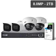 Pro Series 4 Camera 8.0MP IP Surveillance Kit (Motorised 2TB)