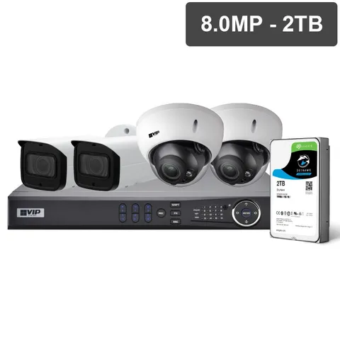 Pro Series 4 Camera 8.0MP IP Surveillance Kit (Motorised 2TB)