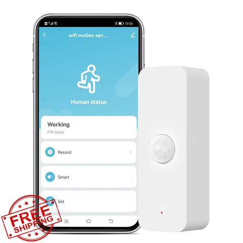 Gaoducash WiFi Motion Sensor 1-Pack Alerts