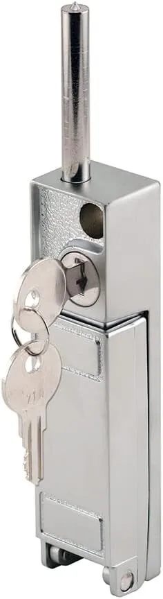 DEFENDER SECURITY - U-9997 SLIDING DOOR KEYED LOCK PATIO 5/16" DIA. STEEL BOLT