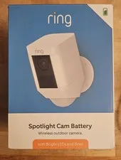Ring Spotlight Cam Plus Battery Powered Outdoor Camera Lights & Siren New 