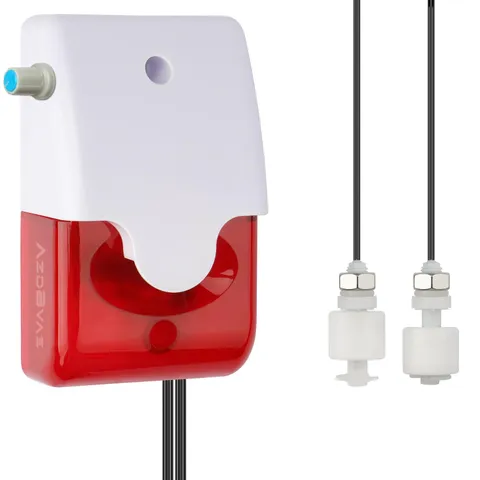 120dB High Low Water Level Sensor Alarm Strobe Siren 16.4ft Cord